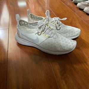 Nike white running shoes